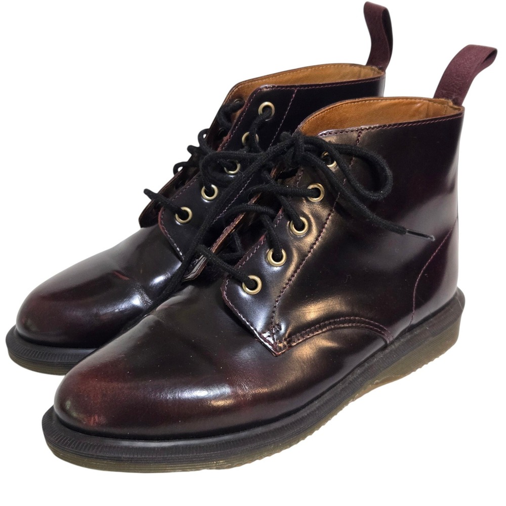 Dr. Martens Emmeline Ankle Boot Women 7 US 38 Cherry Red Arcadia Leather Lace up